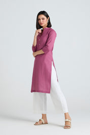 Nirvi Linen Long Kurta