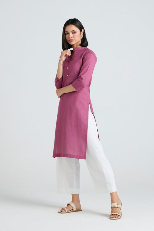 Nirvi Linen Long Kurta