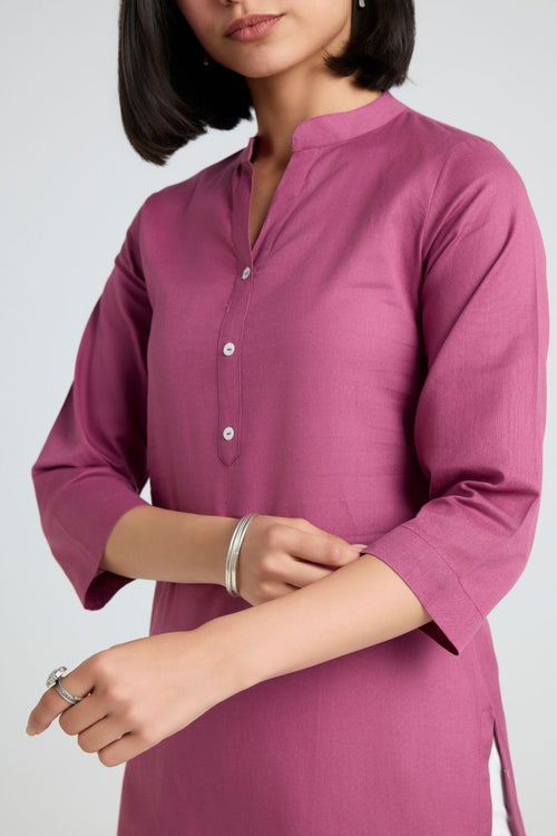 Nirvi Linen Long Kurta