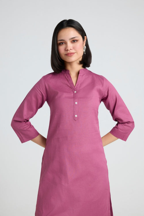 Nirvi Linen Long Kurta
