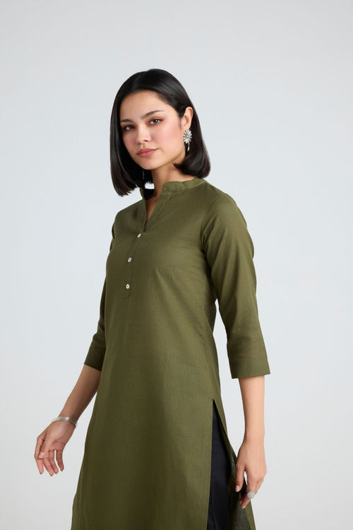 Kashni Linen Long Kurta