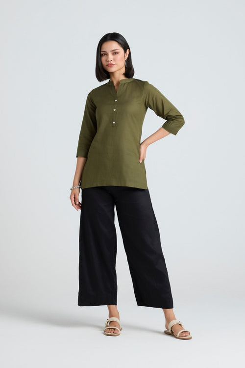 Prashi Linen Short Kurta