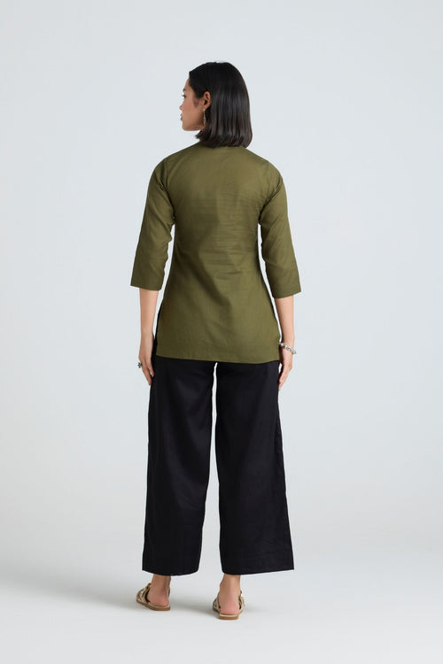 Prashi Linen Short Kurta