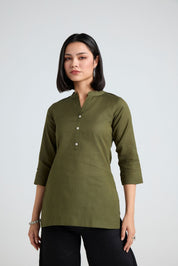 Prashi Linen Short Kurta