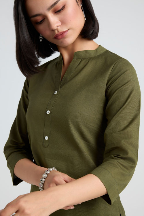 Prashi Linen Short Kurta