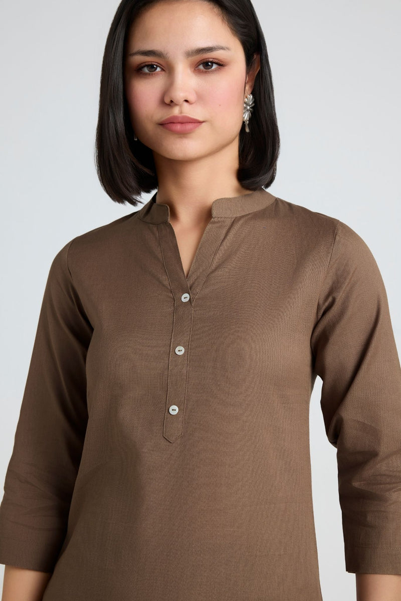 Ruhani Linen Short Kurta