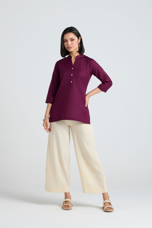 Hansini Linen Short Kurta