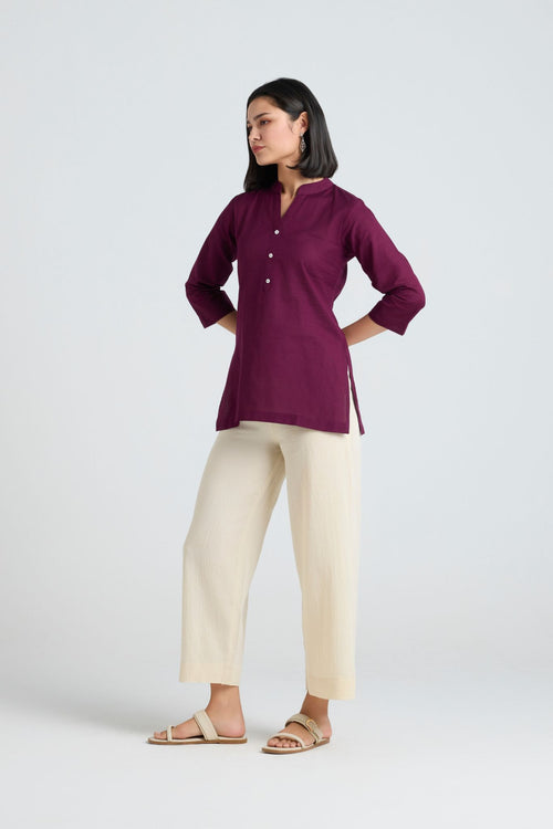 Hansini Linen Short Kurta