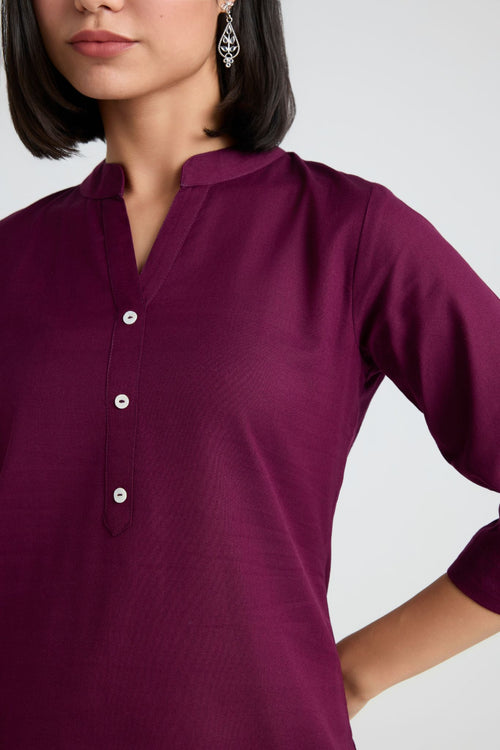 Hansini Linen Short Kurta