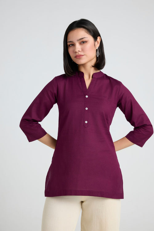 Hansini Linen Short Kurta