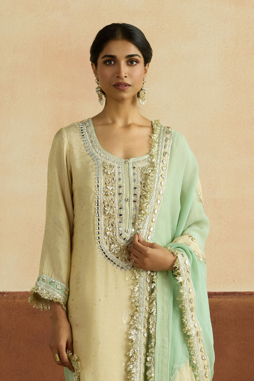 Nitara Embroidered Kurta Set (Unstitched)
