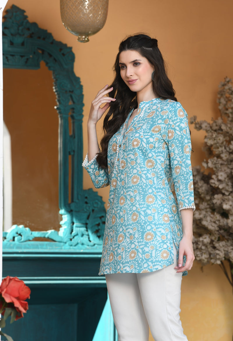 Blue Breeze Cotton Kurta