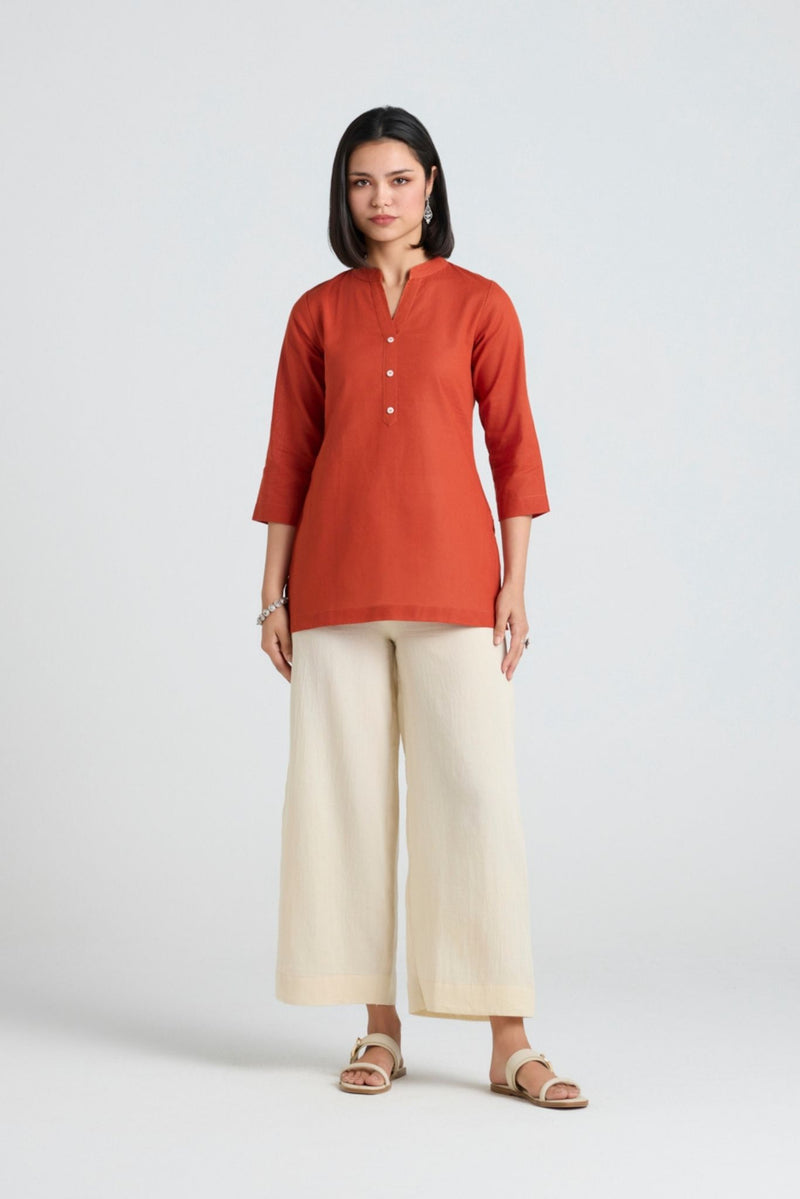 Aavya Linen Short Kurta