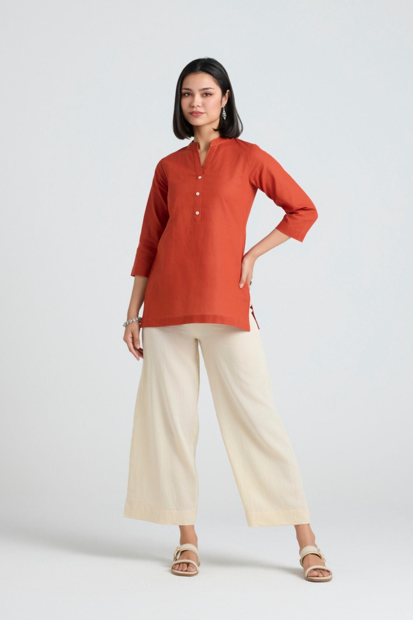 Aavya Linen Short Kurta