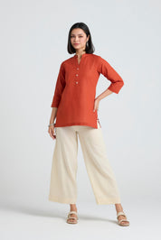 Aavya Linen Short Kurta
