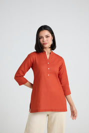 Aavya Linen Short Kurta