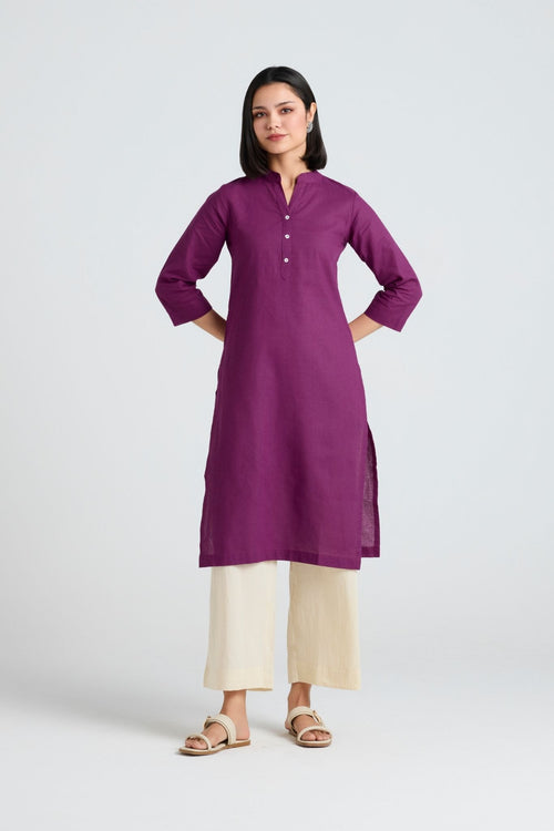 Bhavi Linen Long Kurta