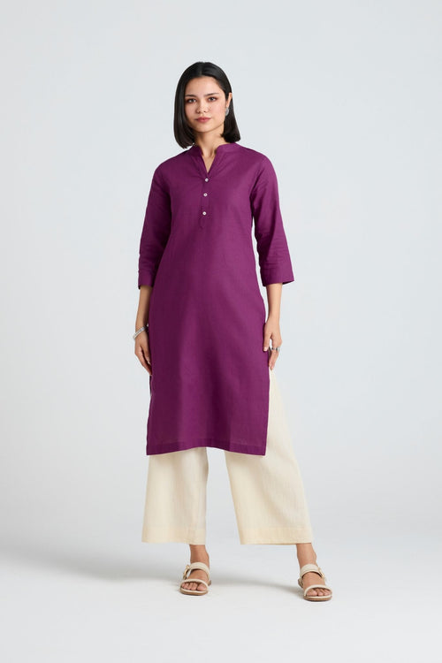 Bhavi Linen Long Kurta