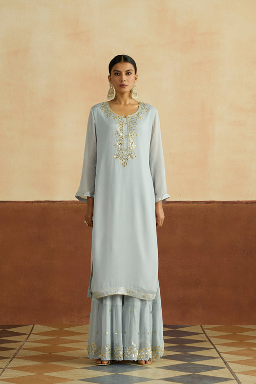 Mitali Embroidered Kurta Set (Unstitched)
