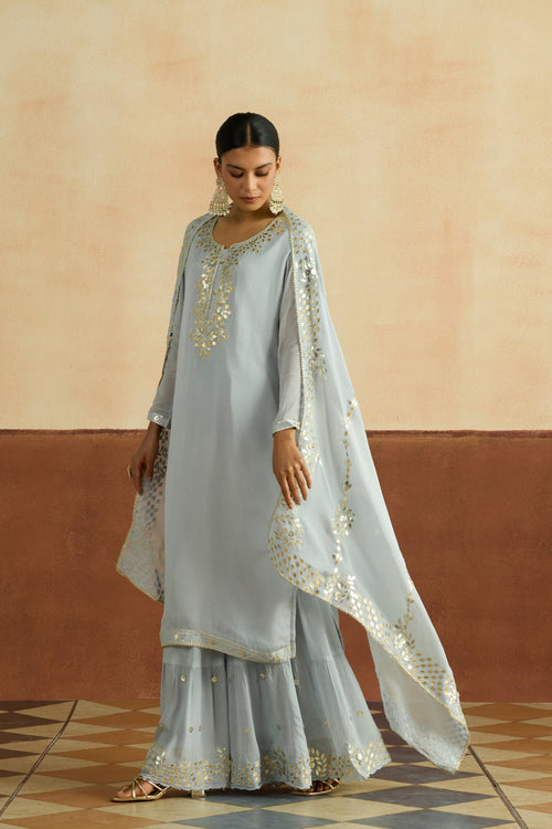 Mitali Embroidered Kurta Set (Unstitched)