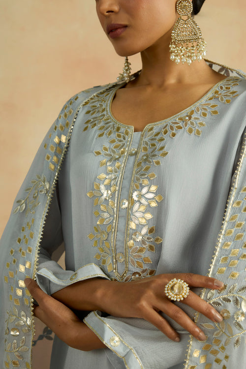 Mitali Embroidered Kurta Set (Unstitched)