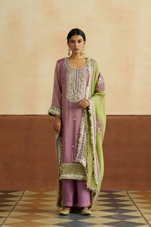 Niharika Embroidered Kurta Set (Unstitched)