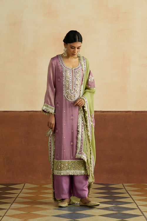 Niharika Embroidered Kurta Set (Unstitched)