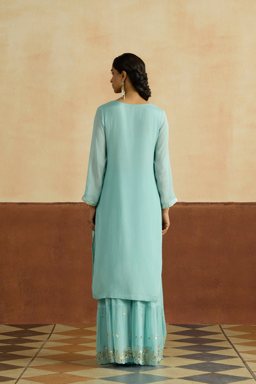 Meera Embroidered Kurta Set (Unstitched)