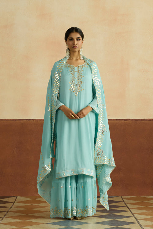 Meera Embroidered Kurta Set (Unstitched)