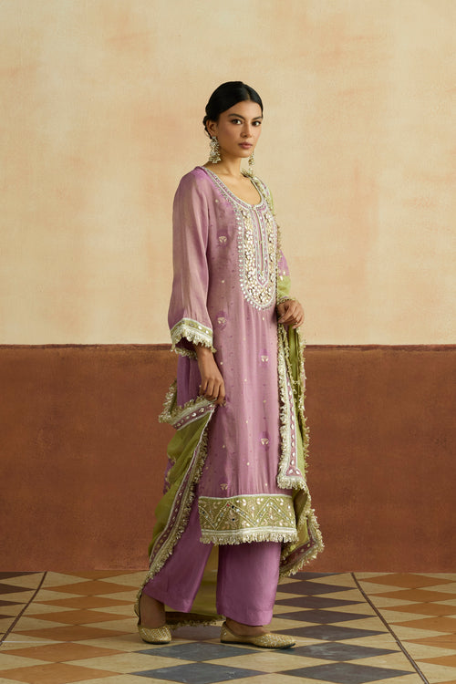 Niharika Embroidered Kurta Set (Unstitched)