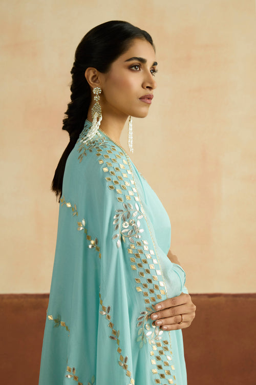 Meera Embroidered Kurta Set (Unstitched)