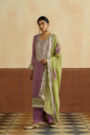 Niharika Embroidered Kurta Set (Unstitched)