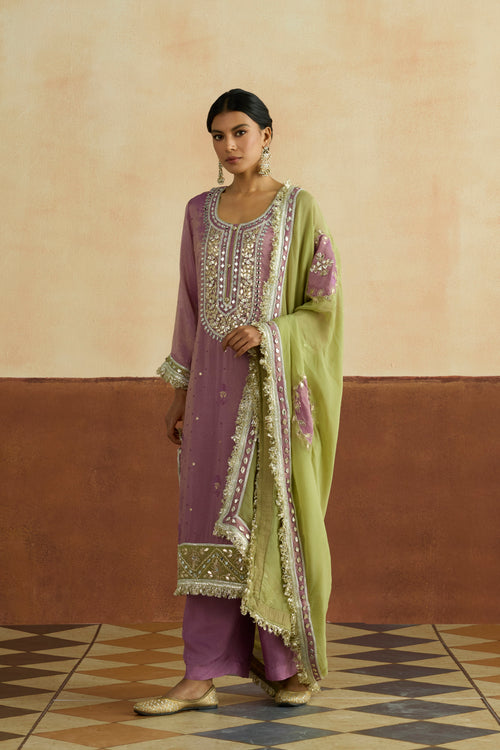 Niharika Embroidered Kurta Set (Unstitched)