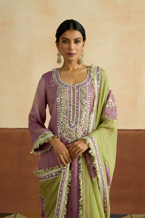 Niharika Embroidered Kurta Set (Unstitched)