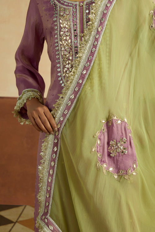 Niharika Embroidered Kurta Set (Unstitched)