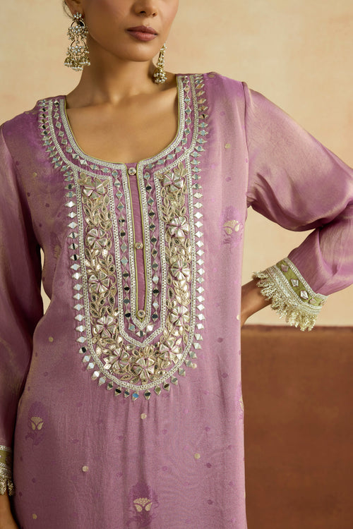Niharika Embroidered Kurta Set (Unstitched)