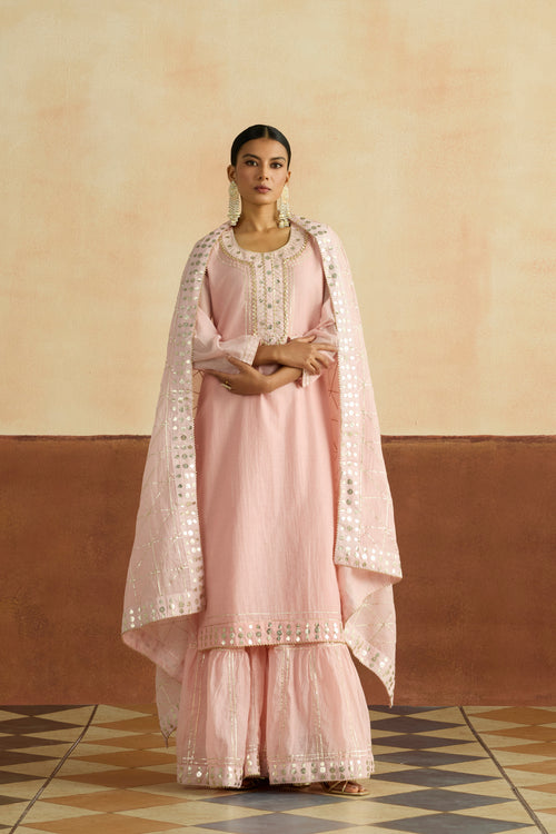 Mridula Embroidered Kurta Set (Unstitched)