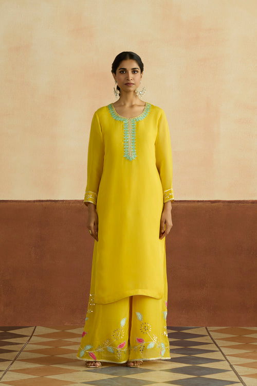 Purnima Embroidered Kurta Set (Unstitched)