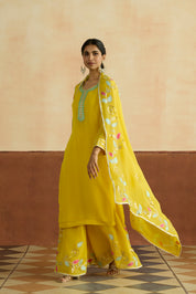 Purnima Embroidered Kurta Set (Unstitched)