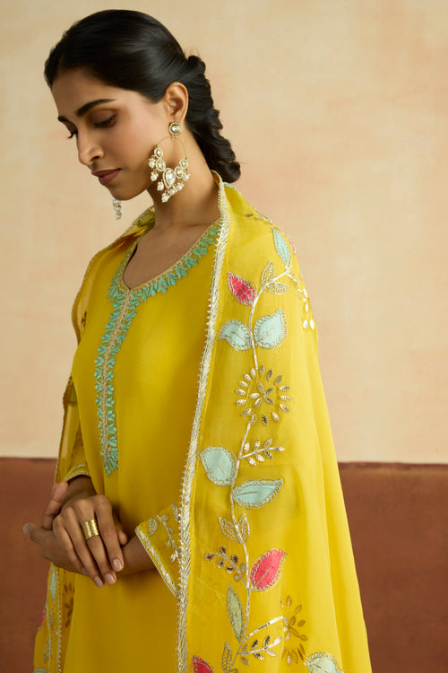 Purnima Embroidered Kurta Set (Unstitched)