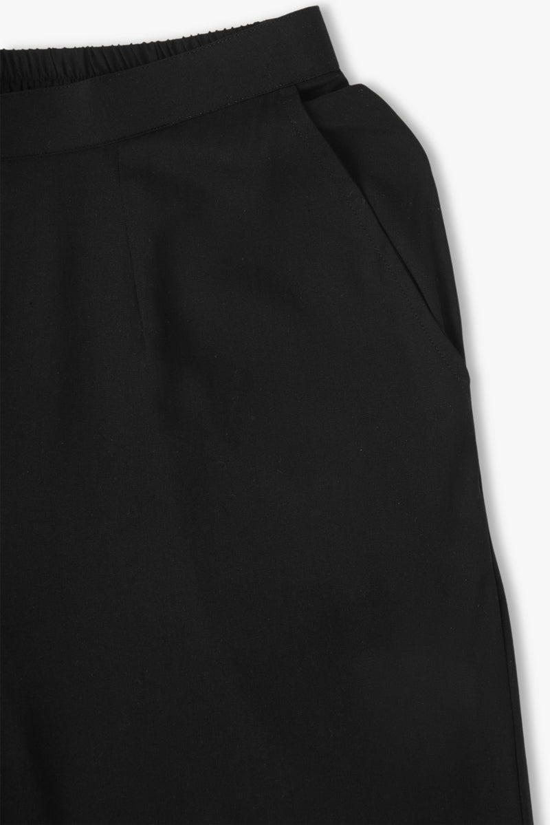 Wide Rayon Cotton Palazzo - Black