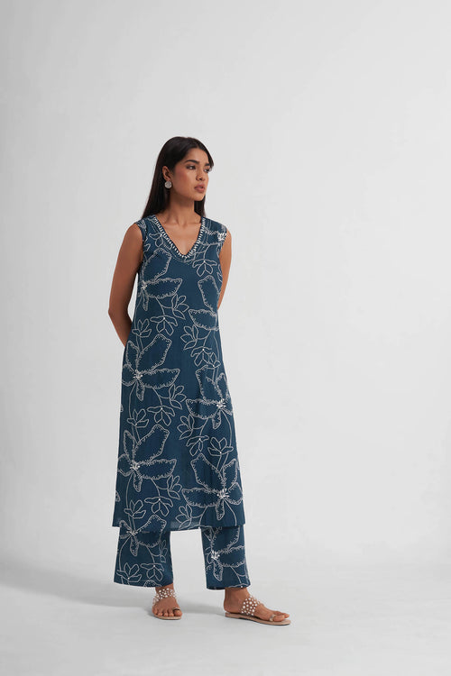 Saira Embroidered Co-Ord Set