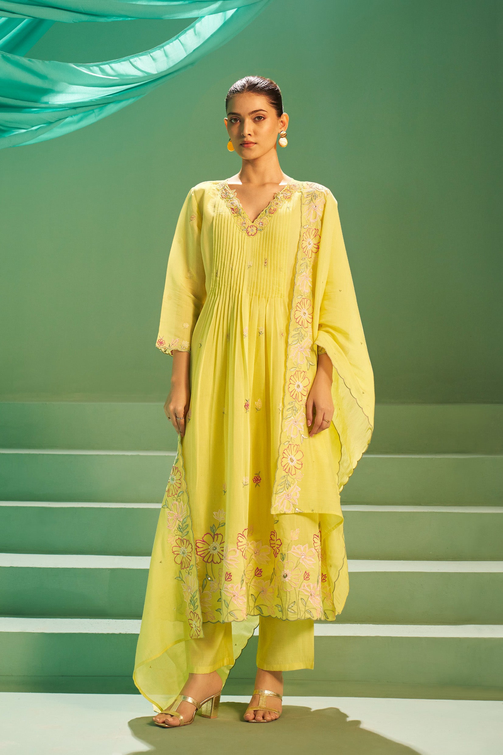Gulnaar Embroidered Kurta Set