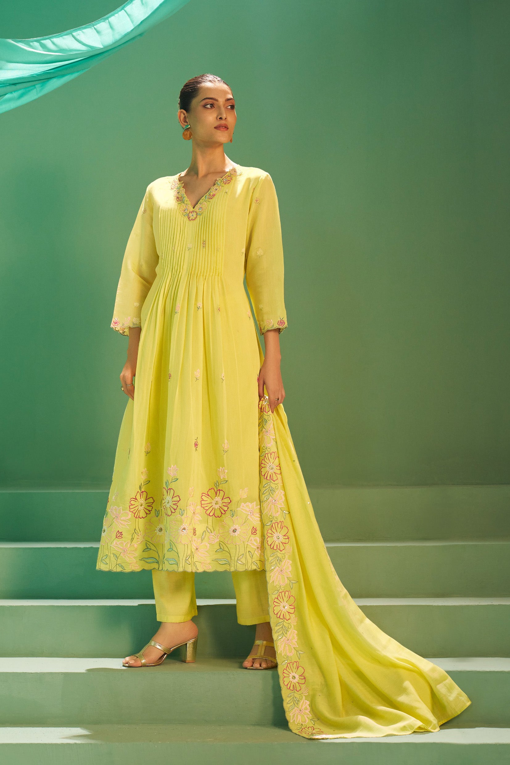 Gulnaar Embroidered Kurta Set