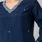 Zodiac Blue Silk Kurta Set - House of Ayuda