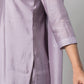 Wisteria Purple Silk Kurta Set - House of Ayuda