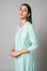 Summer Green Silk Kurta Set - House of Ayuda