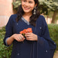 Zodiac Blue Silk Kurta Set - House of Ayuda