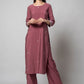 Turkish Rose Silk Kurta Set - House of Ayuda
