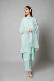 Summer Green Silk Kurta Set - House of Ayuda